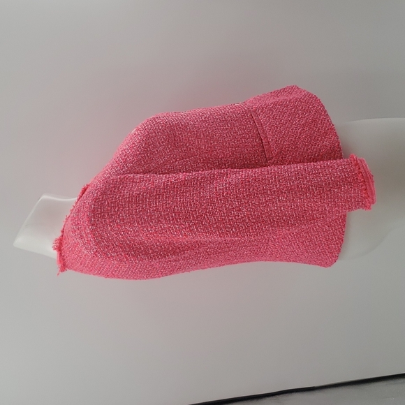 TALBOTS HOT PINK  TWEEDED BLAZER/JACKET - Picture 3 of 13